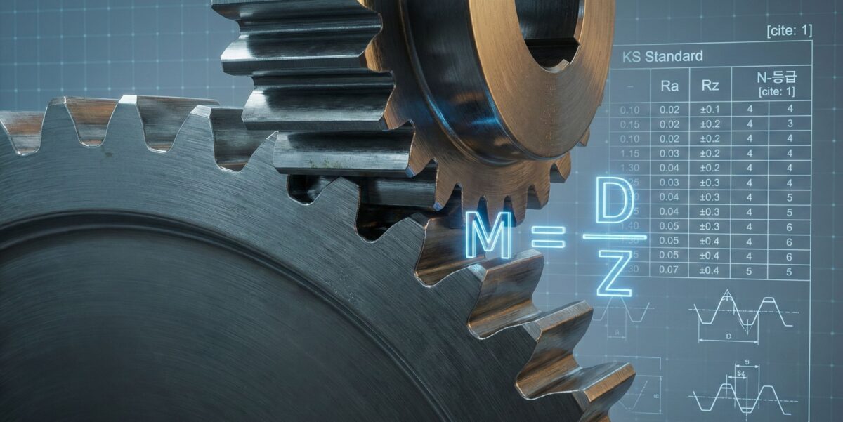 스퍼 기어의 주요 치수와 모듈 정의