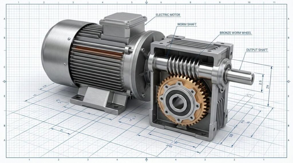 모터 웜 감속기