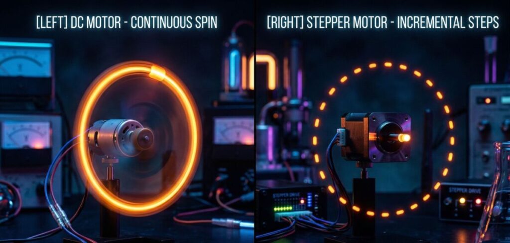 DC, 스테핑 모터 차이