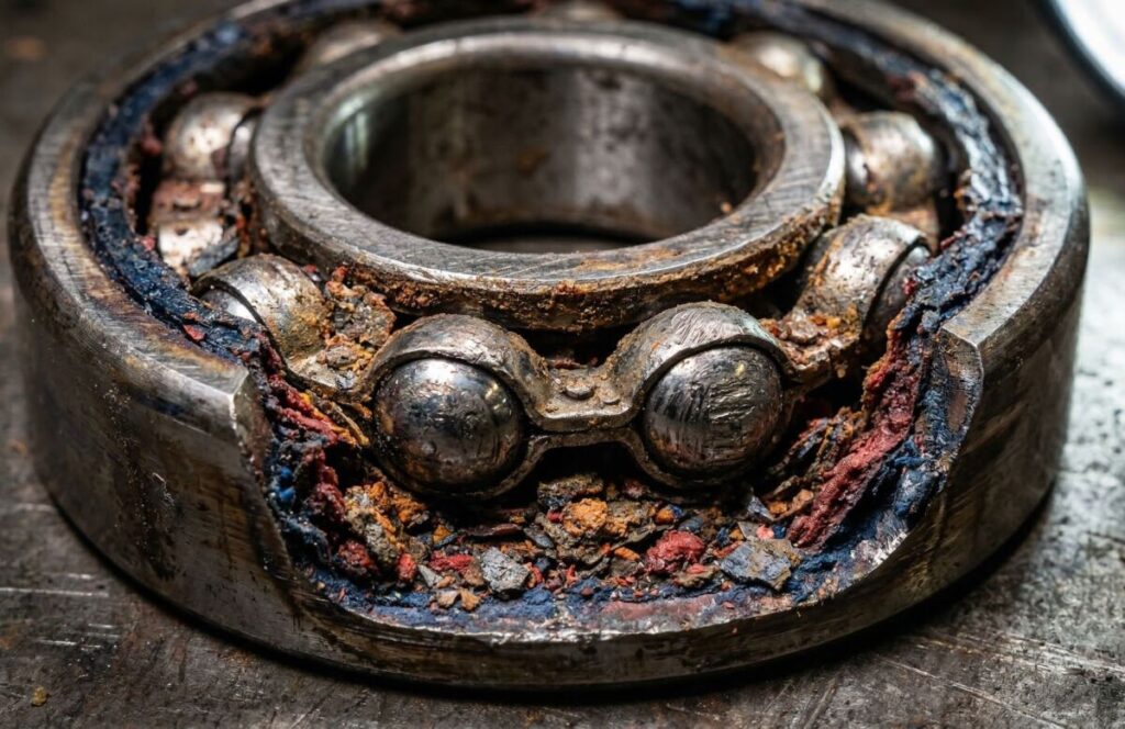 베어링 내 경화된 구리스